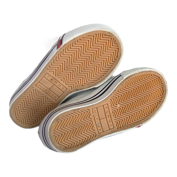 3/$20 TOMMY HILFIGER toddler kids white logo Chappy sneakers SZ 9.5 - Picture 5 of 7